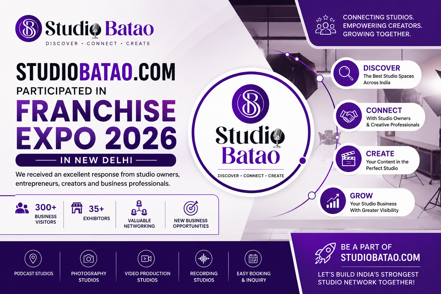 Studio batao Participated in Franchise Expo 2026 in New Delhi